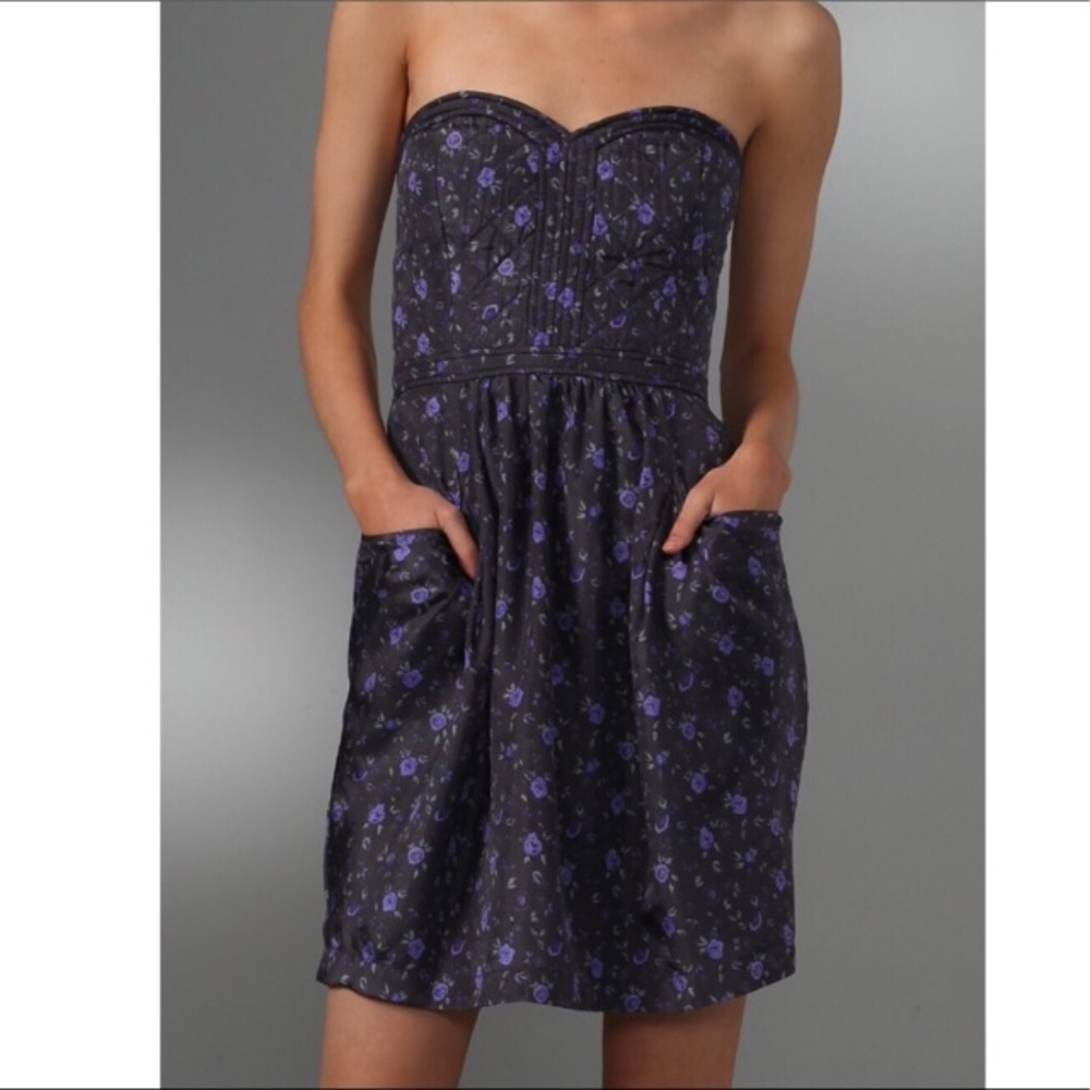 Rebecca Taylor Strapless Bustier Dress